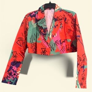 Colorful Abstract Women's Jacket size L
